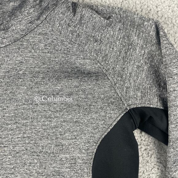 Columbia Women's Medium Gray Black Long Sleeve Outdoor Athletic Running Hoodie - Picture 3 of 12